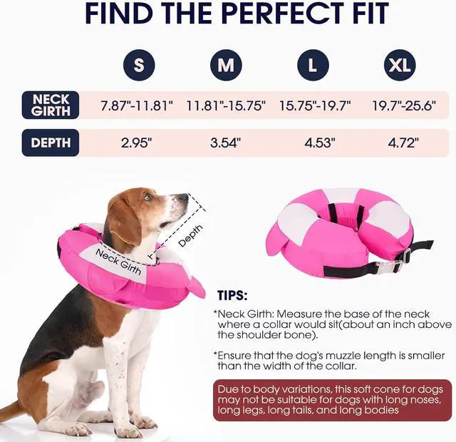 Alt view image 7 of 7 - Inflatable Dog Recovery Collar, Comfortable Cone Alternative | Comfort Beyond the Cone | Pillow-Like Comfort | Full-View Freedom | Lick-Free Healing | Stay-Put Fit | Easy-Clean Design