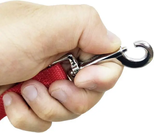 Alt view image 5 of 5 - Nylon Training Dog Leash for Small Medium Large Dogs, 15ft 20ft 30ft 50ft Long Leash Dog/Puppy Lead for Obedience Recall Training, Camping (30ft, Red)