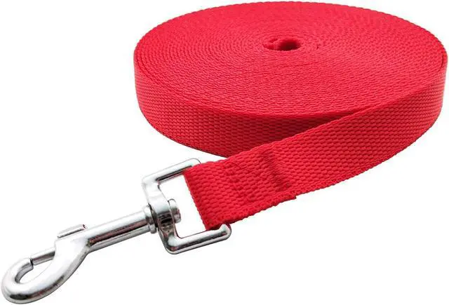 Alt view image 3 of 5 - Nylon Training Dog Leash for Small Medium Large Dogs, 15ft 20ft 30ft 50ft Long Leash Dog/Puppy Lead for Obedience Recall Training, Camping (30ft, Red)