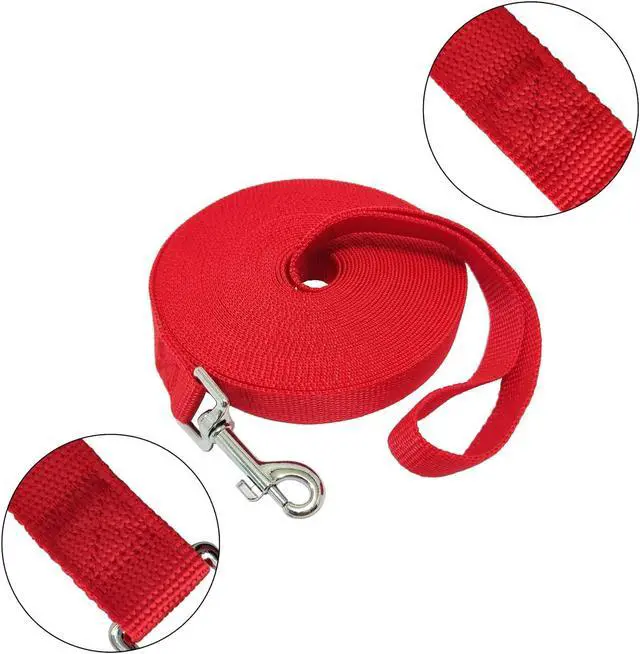Alt view image 2 of 5 - Nylon Training Dog Leash for Small Medium Large Dogs, 15ft 20ft 30ft 50ft Long Leash Dog/Puppy Lead for Obedience Recall Training, Camping (30ft, Red)
