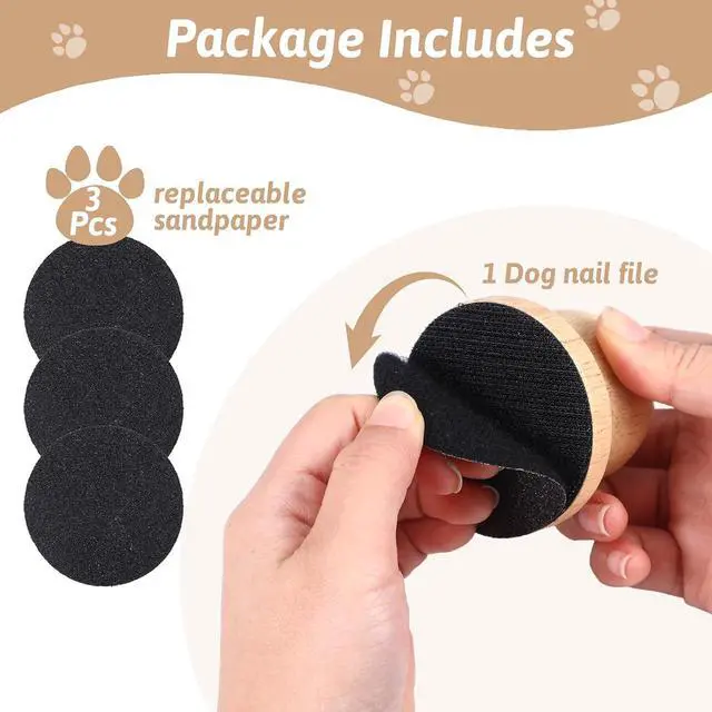 Alt view image 3 of 7 - Dog Nail File Board, Cat Nail File for Cats, Dog Scratch Pad for Nails, Dog Nail Scratch Board for Dogs, Nail File for Dogs,Cat Nail File Scratcher,Pet Nail File with 3 Pcs Replaceable Sandpaper(Wood)