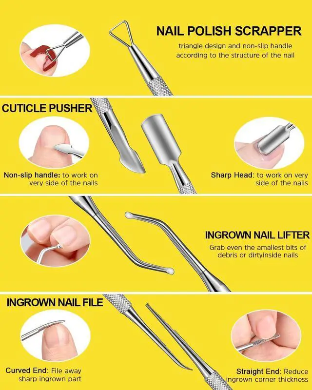 Alt view image 6 of 7 - Nail File and Buffer Blocks with Nail Care Kit | 13 Pcs Manicure Kit for Women, with Milk and Honey Cuticle Oil, Cuticle Trimmer Set