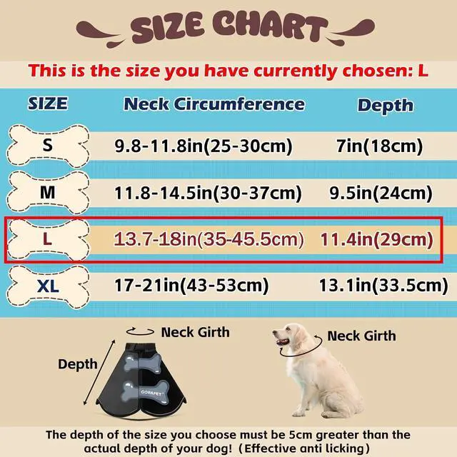 Alt view image 4 of 7 - Dog Cone Collar Alternative, Partially Detachable Hard & Heavy Cone for Lab Golden GSD (Small&Medium Sized), Elizabethan Adjustable Protective Dog Neck Head Recovery Cone After Surgery Anti Licking