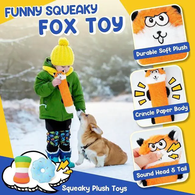 Alt view image 3 of 7 - Puppy Toys for Teething, 9 Pack Cute Dog Chew Toys for Small Dogs | Tough Plush, Treat Ball & Ropes, Squeaky Toys with Crinkle, Keep Dogs Busy for Boredom, Tug of War, Suitable for Small Breed