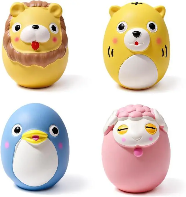Main image of Squeaky Puppy Toys, Interactive Animal Dog Toy, Latex Rubber Balls for Puppies Mini Small Breed Dogs