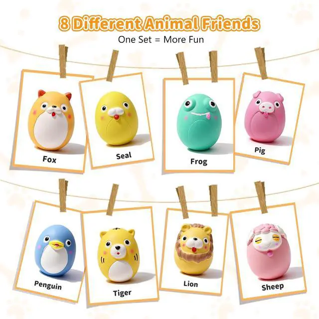 Alt view image 6 of 7 - Squeaky Puppy Toys, Interactive Animal Dog Toy, Latex Rubber Balls for Puppies Mini Small Breed Dogs
