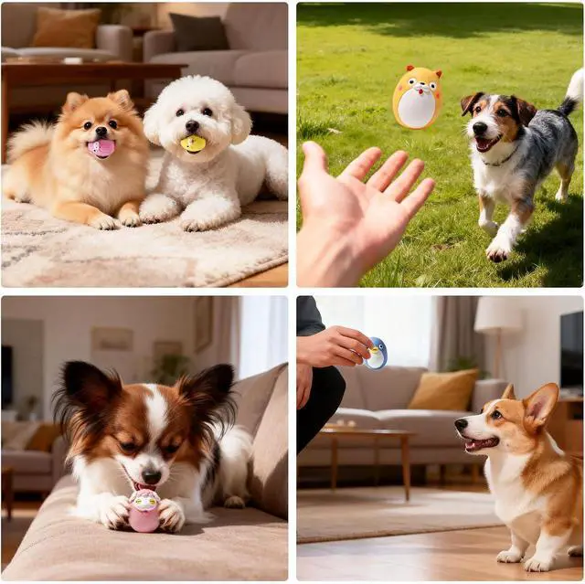Alt view image 5 of 7 - Squeaky Puppy Toys, Interactive Animal Dog Toy, Latex Rubber Balls for Puppies Mini Small Breed Dogs