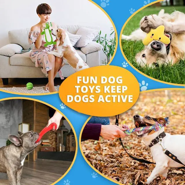 Alt view image 7 of 7 - 8 Pack Puppy Toys for Small Dogs, Luxury Dog Chew Toys with Squeaky Plush Toys, Rope Toys and Ball, Teething Toys for Puppy Supplies