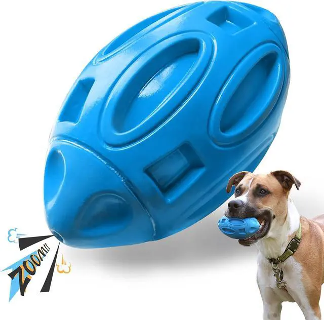 Main image of Squeaky Dog Toys for Aggressive Chewers: Rubber Puppy Chew Ball with Squeaker, Almost Indestructible and Durable Pet Toy for Medium and Large Breed