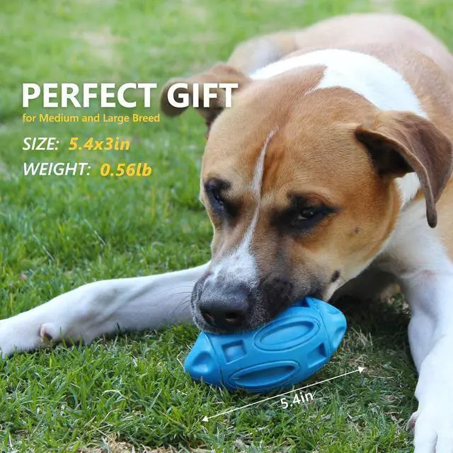 Alt view image 6 of 7 - Squeaky Dog Toys for Aggressive Chewers: Rubber Puppy Chew Ball with Squeaker, Almost Indestructible and Durable Pet Toy for Medium and Large Breed