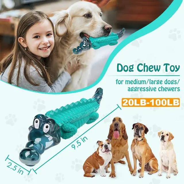 Alt view image 2 of 6 - Dog Toys for Aggressive Chewers: Tough,Indestructible Chew Toy | Teeth Cleaning Alligator Toy for Small Medium Large Breed,Long Lating Fun,Keep Them Busy