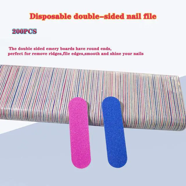 Alt view image 2 of 4 - 200 Pack Mini Nail Files and Buffers Double Sided Emery Boards Manicure Tool for Acrylic Nails, Nail Care - 2 Inch