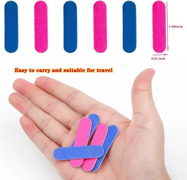 Alt view image 3 of 4 - 200 Pack Mini Nail Files and Buffers Double Sided Emery Boards Manicure Tool for Acrylic Nails, Nail Care - 2 Inch