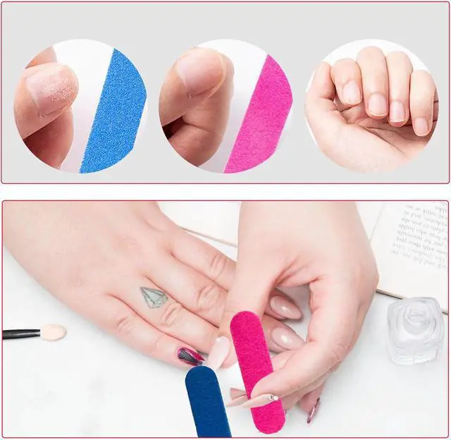 Alt view image 4 of 4 - 200 Pack Mini Nail Files and Buffers Double Sided Emery Boards Manicure Tool for Acrylic Nails, Nail Care - 2 Inch