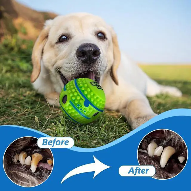 Alt view image 6 of 7 - Spiky Interactive Dog Toys Ball, XS, 2.75 in (7 cm) | Shaking with Gibbering Sound, Training, Teeth Cleaning, Herding, Straight
