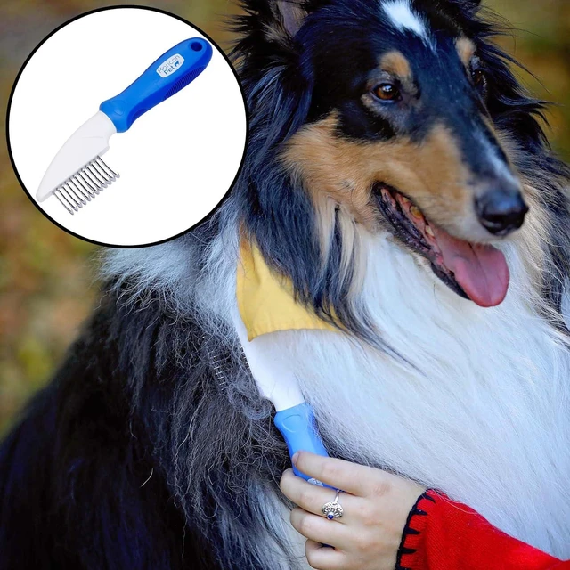 Alt view image 5 of 6 - 12 Blade Dog Dematting Comb - Removes Knots, Matted Fur, & Tangles Gently For Dogs, Cats & Small Animals