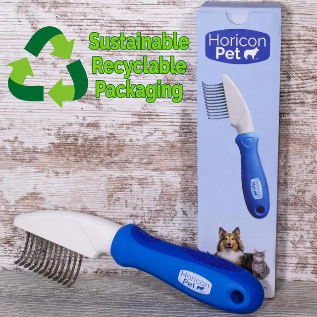 Alt view image 6 of 6 - 12 Blade Dog Dematting Comb - Removes Knots, Matted Fur, & Tangles Gently For Dogs, Cats & Small Animals