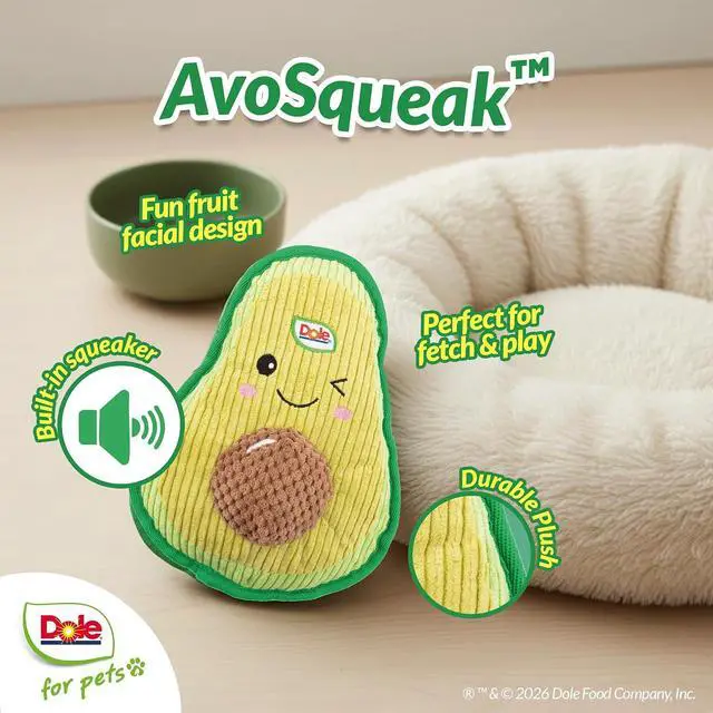 Alt view image 3 of 7 - Dog Toys for Small Dogs and Medium Dogs, Squeaky Dog Toys Plush Avocado, Stuffed Toys for Dogs