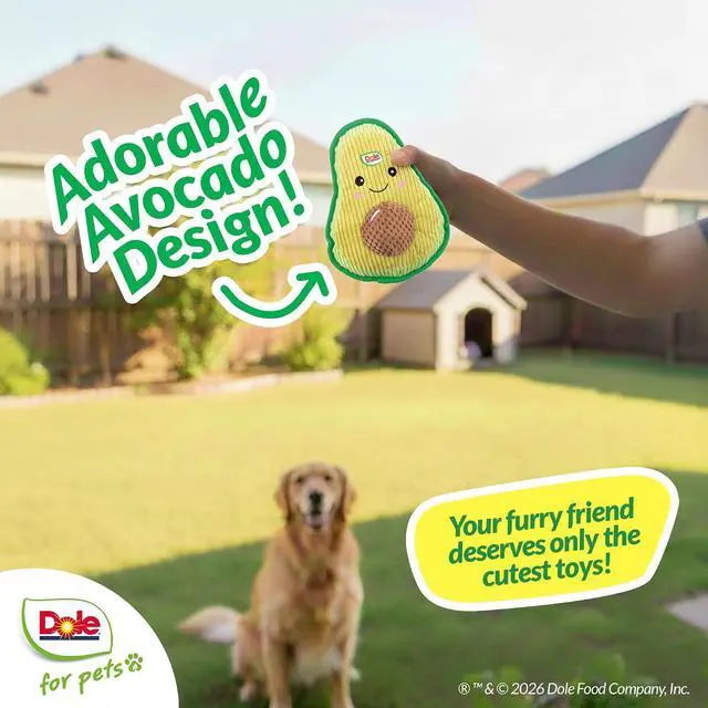 Alt view image 2 of 7 - Dog Toys for Small Dogs and Medium Dogs, Squeaky Dog Toys Plush Avocado, Stuffed Toys for Dogs