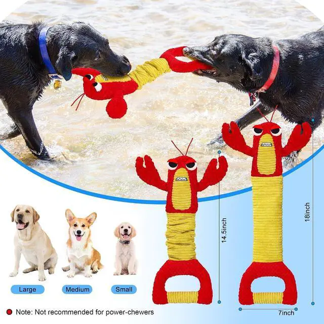 Alt view image 2 of 6 - Dog Toys for Aggressive Chewers - Christmas Dog Toys Gifts for Large Dogs, Tough Durable Indestructible Dog Toys, Big Dog Chew Toys and Large Breeds, Lamb chop Dog Toy(Red)