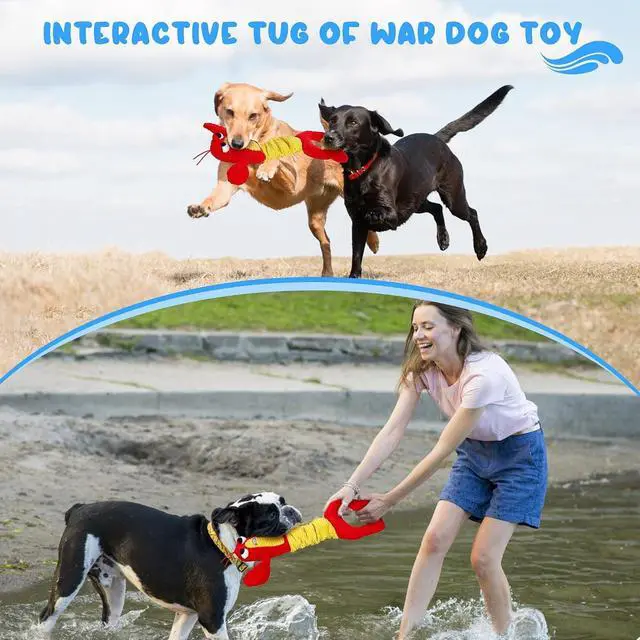 Alt view image 4 of 6 - Dog Toys for Aggressive Chewers - Christmas Dog Toys Gifts for Large Dogs, Tough Durable Indestructible Dog Toys, Big Dog Chew Toys and Large Breeds, Lamb chop Dog Toy(Red)