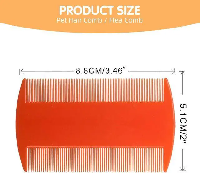 Alt view image 3 of 7 - 2 Pack Head Hair Comb Double Sided Hair Comb Removal Dandruff Comb With Metal Teeth (Blue)