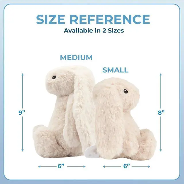 Alt view image 5 of 6 - Bunny Buddy Squeaky Plush Dog Toy - Beige, Small | Soft Plush, Squeaks & Crinkles, Perfect for Moderate Chewers, Toss & Fetch Play, Stress & Anxiety Reliever, Ideal Gift Toy