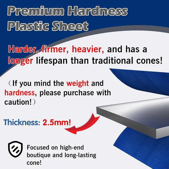 Alt view image 2 of 7 - Hard & Heavy Plastic Dog Cone Collar Alternative for Lab Golden GSD (Small&Medium Sized), Adjustable Elizabethan Protective Cone for Healing, Comfortable Pet Recovery Collar Cone of Shame Anti-Lick