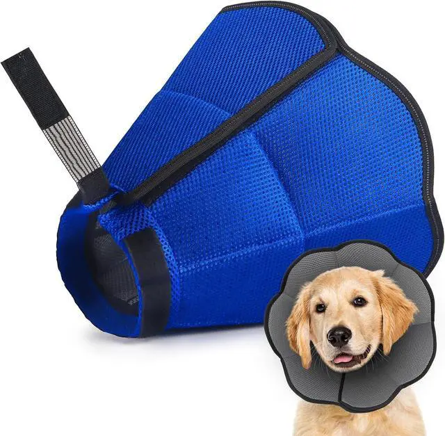 Main image of Hard & Heavy Plastic Dog Cone Collar Alternative for Lab Golden GSD (Small&Medium Sized), Adjustable Elizabethan Protective Cone for Healing, Comfortable Pet Recovery Collar Cone of Shame Anti-Lick
