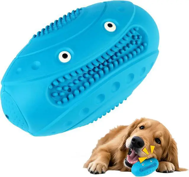 Main image of Indestructible Chew Toys for Aggressive Chewers - Durable, Squeaky, Large Toys for Big Dogs (Blue)