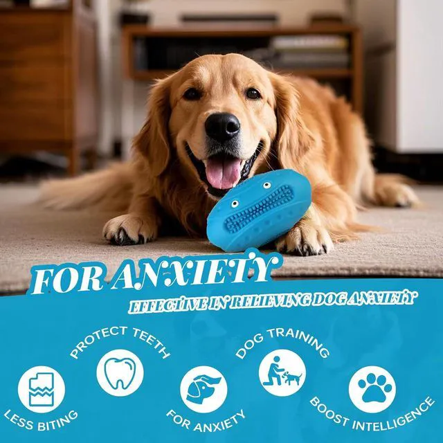 Alt view image 2 of 7 - Indestructible Chew Toys for Aggressive Chewers - Durable, Squeaky, Large Toys for Big Dogs (Blue)