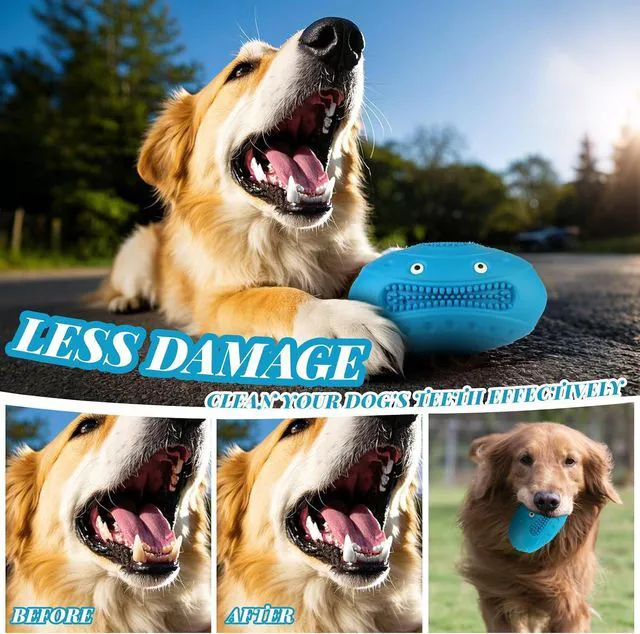 Alt view image 3 of 7 - Indestructible Chew Toys for Aggressive Chewers - Durable, Squeaky, Large Toys for Big Dogs (Blue)