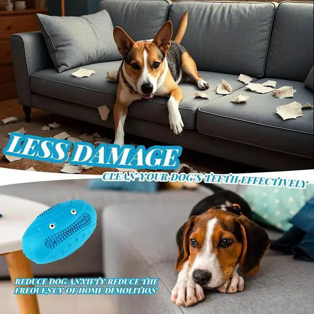 Alt view image 4 of 7 - Indestructible Chew Toys for Aggressive Chewers - Durable, Squeaky, Large Toys for Big Dogs (Blue)