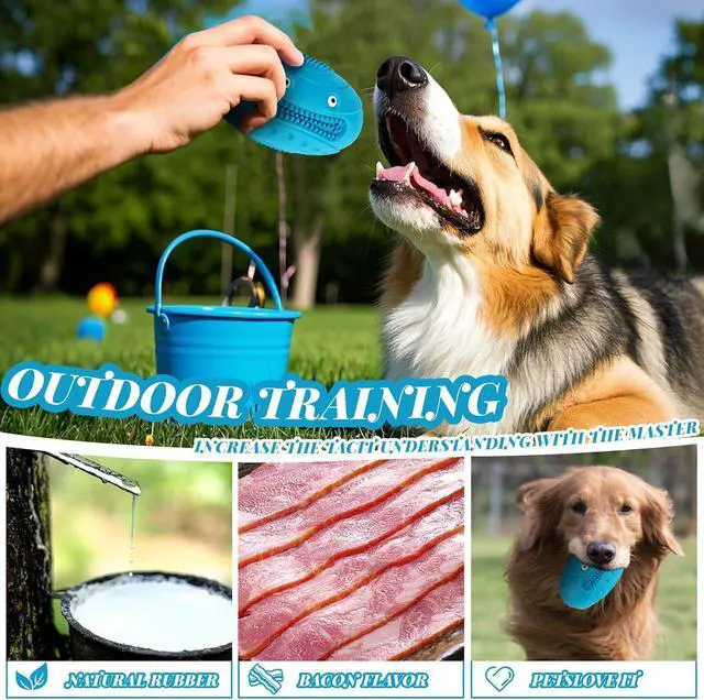 Alt view image 5 of 7 - Indestructible Chew Toys for Aggressive Chewers - Durable, Squeaky, Large Toys for Big Dogs (Blue)