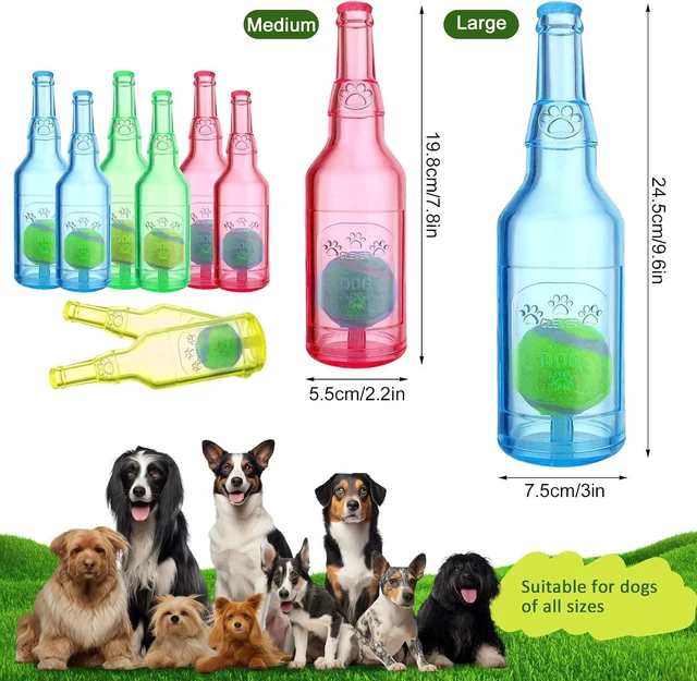 Alt view image 2 of 7 - Water Bottle Dog Toy for Aggressive Chewers, Cute Squeaky Indestructible Water Bottle Dogs Chew Toys for Medium/Small Dogs Interactive Dog Toys to Exercise and Accompany (Blue)
