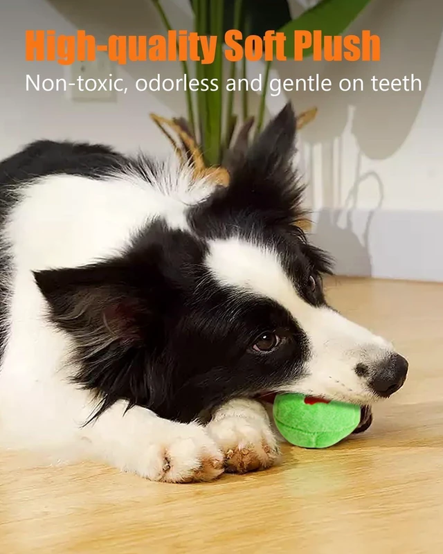 Alt view image 3 of 7 - Squeaky Dog Toys, Stuffed Plush Puppy Toy Balls to Keep Them Busy, (4 Pack) Interactive Funny Pet Ball with Squeaker for Puppies Small Breed Medium Dogs