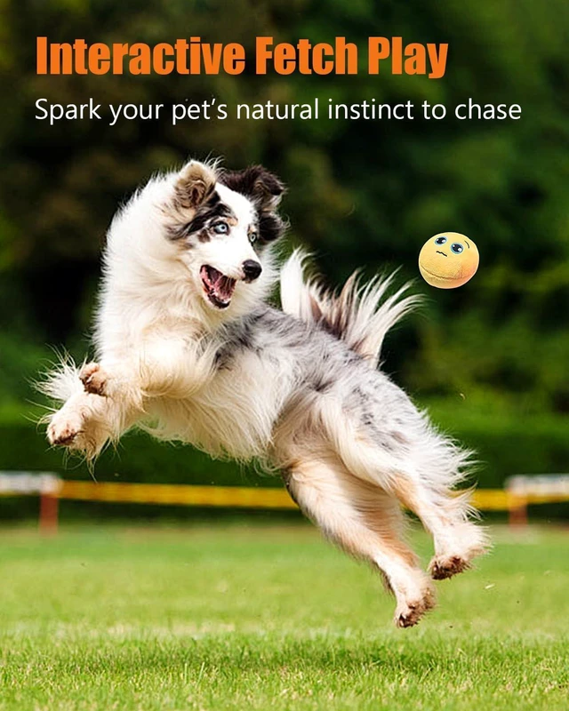 Alt view image 4 of 7 - Squeaky Dog Toys, Stuffed Plush Puppy Toy Balls to Keep Them Busy, (4 Pack) Interactive Funny Pet Ball with Squeaker for Puppies Small Breed Medium Dogs