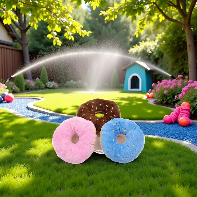 Alt view image 2 of 5 - 3Pcs Colorful Pet Toy Donut-Shape Squeaky Squeaker Puppy Dog Pet Cat Kitten Sound Chews Toy Random Color Sturdy and Practical Simple and Sophisticated DesignToysDog Squeak Toys