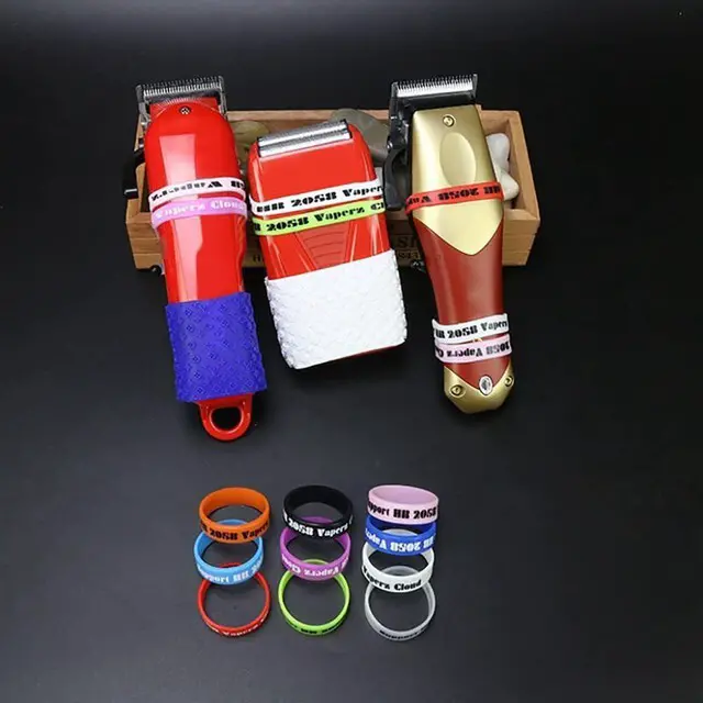 Alt view image 2 of 7 - 40 Pack Professional Silicone Hair Clipper Bands Barber Clipper Grips Hair Trimmer Bands Barber Clipper Sleeves Hair Clipper Attachments for Home, Hair Salon and Barber Shop