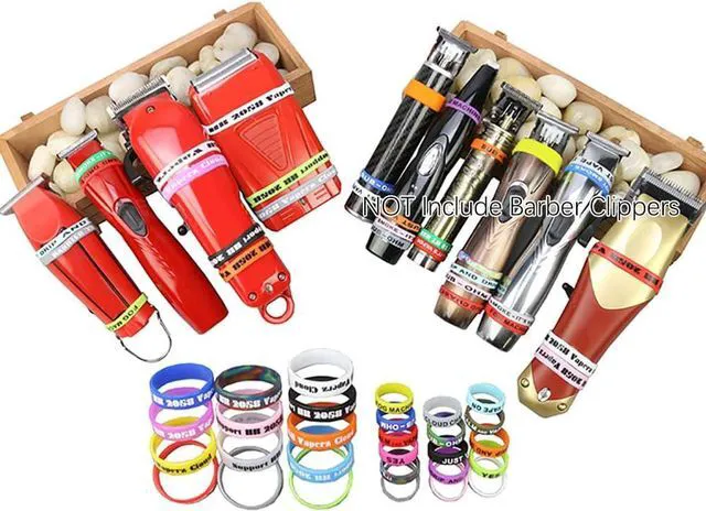 Main image of 40 Pack Professional Silicone Hair Clipper Bands Barber Clipper Grips Hair Trimmer Bands Barber Clipper Sleeves Hair Clipper Attachments for Home, Hair Salon and Barber Shop