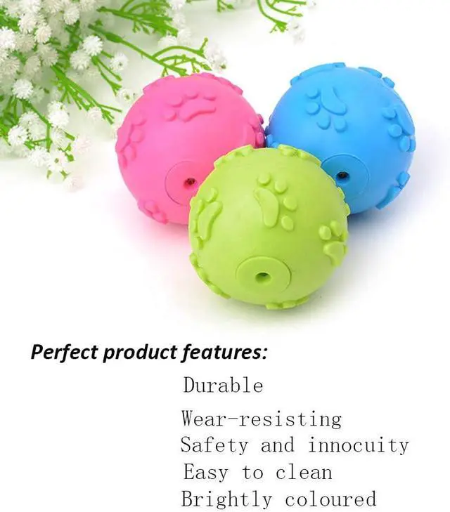 Alt view image 3 of 7 - Dog Toys Dog Balls for Small Medium Large Dogs Squeaky Toy Balls 3 Pcs