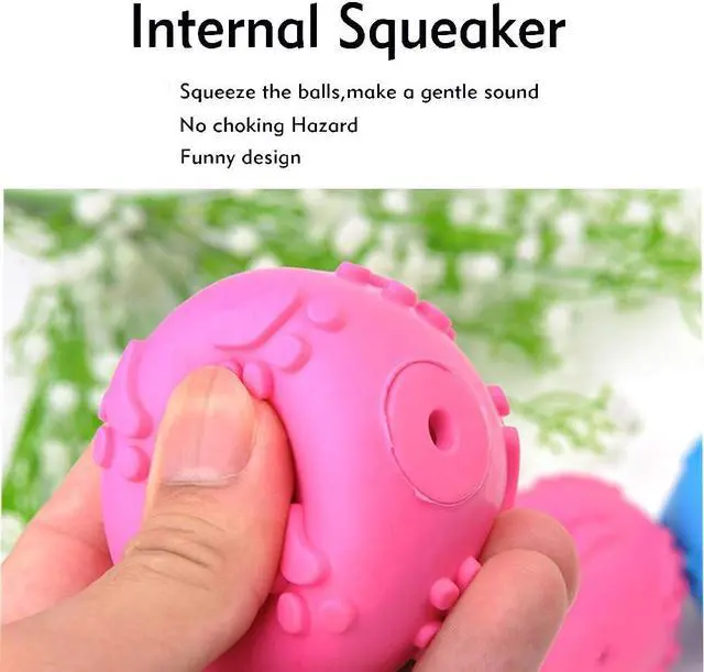 Alt view image 5 of 7 - Dog Toys Dog Balls for Small Medium Large Dogs Squeaky Toy Balls 3 Pcs