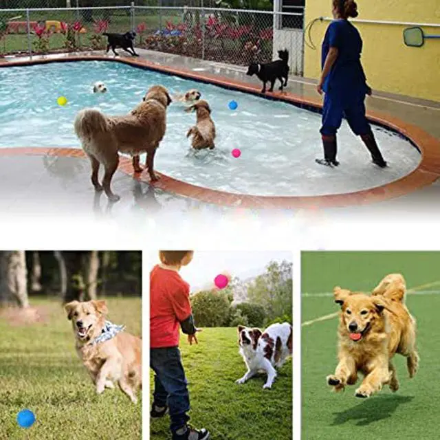 Alt view image 6 of 7 - Dog Toys Dog Balls for Small Medium Large Dogs Squeaky Toy Balls 3 Pcs