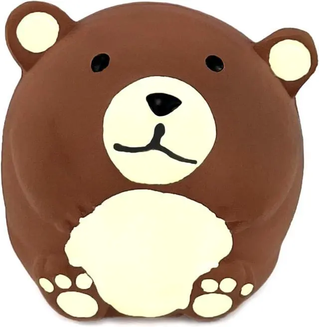 Alt view image 4 of 7 - 4PCS Squeaky Latex Dog Toy Funny Brown Bear Sets for Small Dogs | Soft Squeeze Squeak Toys, Great for Interactive Fetch Play Indoor & Outdoor