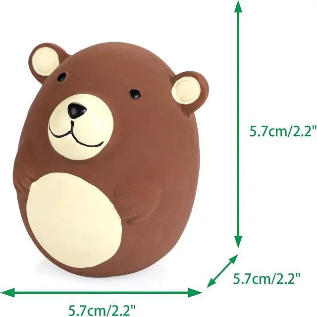Alt view image 7 of 7 - 4PCS Squeaky Latex Dog Toy Funny Brown Bear Sets for Small Dogs | Soft Squeeze Squeak Toys, Great for Interactive Fetch Play Indoor & Outdoor