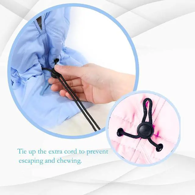 Alt view image 3 of 6 - Cat Recovery Collar, Soft Adjustable Cat Cone Alternative, Lightweight Waterproof Fasteners Collars for Cats Kittens Puppies, After Surgery Stop Licking, Post-Surgery or Skin Protection.