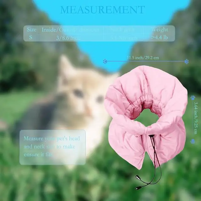 Alt view image 6 of 6 - Cat Recovery Collar, Soft Adjustable Cat Cone Alternative, Lightweight Waterproof Fasteners Collars for Cats Kittens Puppies, After Surgery Stop Licking, Post-Surgery or Skin Protection.