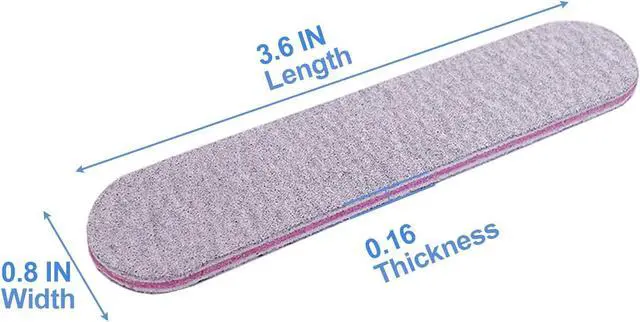 Alt view image 3 of 6 - Nail Files (100 Pack), 3.6 Inches Emery Board Nail Files for Acrylic and Natural Nails, 100/180 Grit Small Double Sided Fingernail Filer Bulk Mini Professional Finger Nail Filer Manicure Set Gray