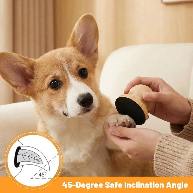 Alt view image 6 of 7 - Wooden Dog Nail File, Dog Scratch Board for Nails with 6 Pcs Replaceable Sandpaper, Silent Grooming Tool for Puppies and Dogs, Gentle Filing Without Noise (Boxed)