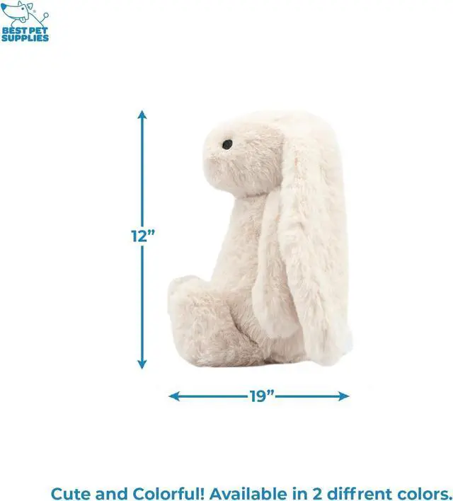 Alt view image 4 of 7 - Bunny Buddy Squeaky Plush Dog Toy - Beige, Medium | Soft Plush, Squeaks & Crinkles, Perfect for Moderate Chewers, Toss & Fetch Play, Stress & Anxiety Reliever, Ideal Gift Toy